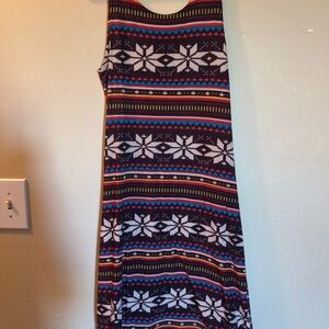 Multicolor Patterned Sleeveless Dress